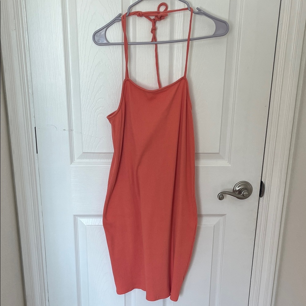 wild fable Coral Ribbed Tank Top